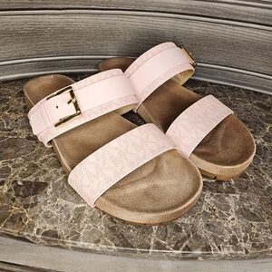 Michael Kors Mylah Logo Leather Sandal 7.5